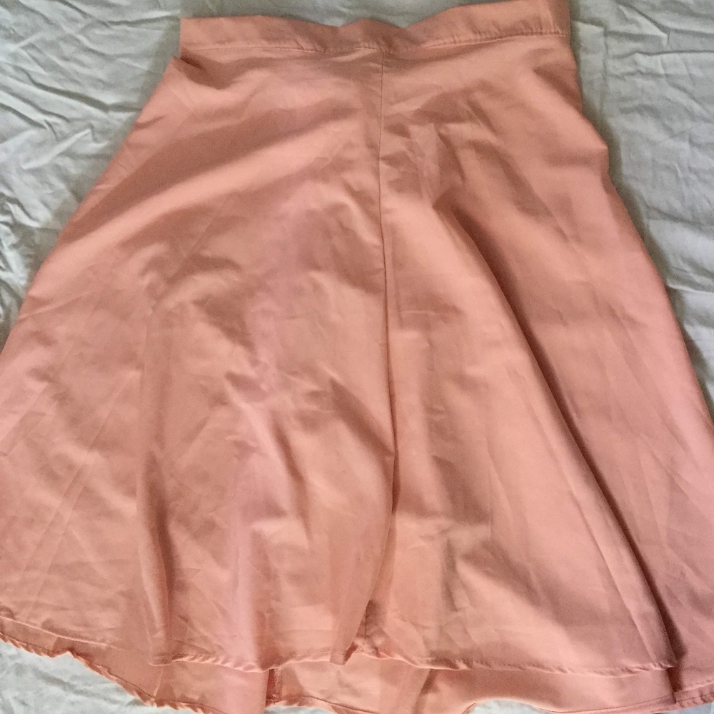 pink midi skirt